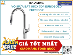 Vòi rửa bát inox 304 Eurogold EUF518CR